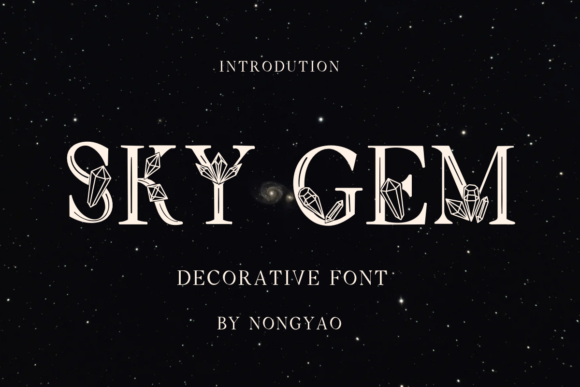Discover Sky Gem: A Versatile Decorative Font for Creative Projects