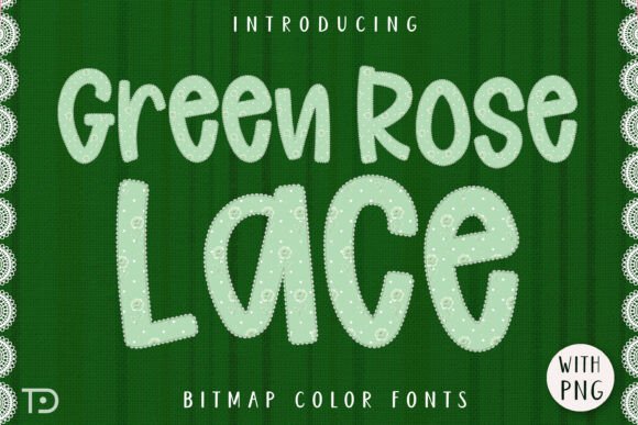 Discover the Elegance of Green Rose Lace Font