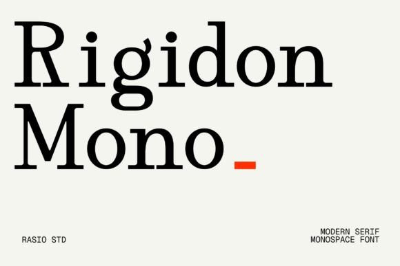 Enhance Your Brand with Rigidon Mono: A Modern Serif Font
