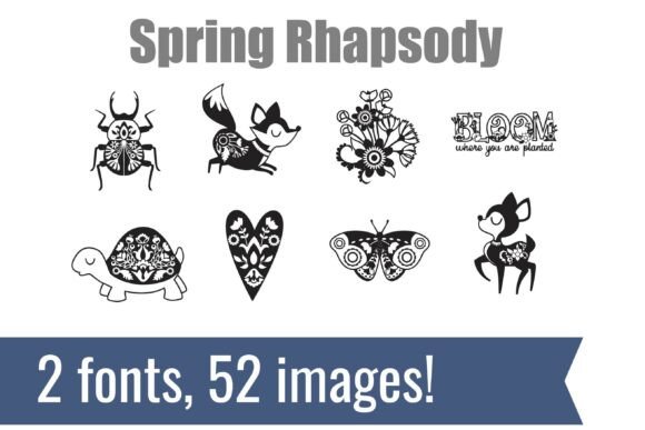 Spring Rhapsody Dingbats: A Creative Font for Makers