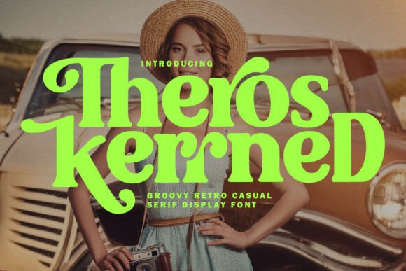 Theros Kerrned Font Review for Retro Brand Identity