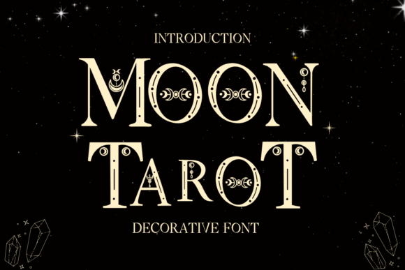 Unlock the Cosmos with Moon Tarot Decorative Serif Font
